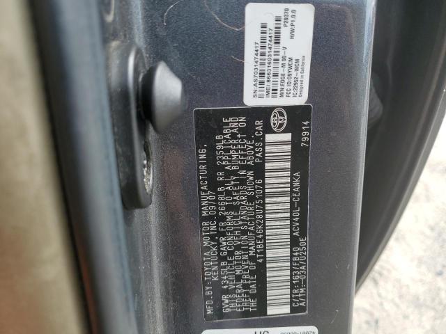 Photo 11 VIN: 4T1BE46K28U751076 - TOYOTA CAMRY CE 