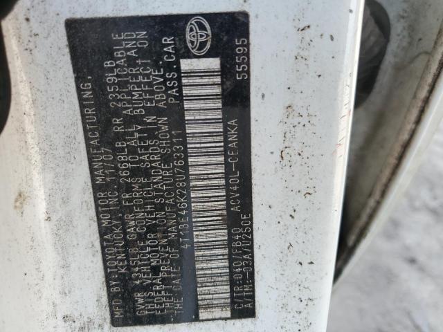 Photo 11 VIN: 4T1BE46K28U763311 - TOYOTA CAMRY CE 