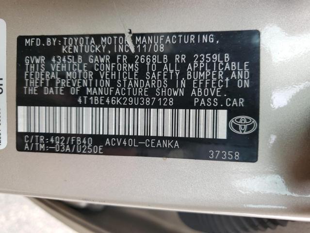 Photo 11 VIN: 4T1BE46K29U387128 - TOYOTA CAMRY BASE 