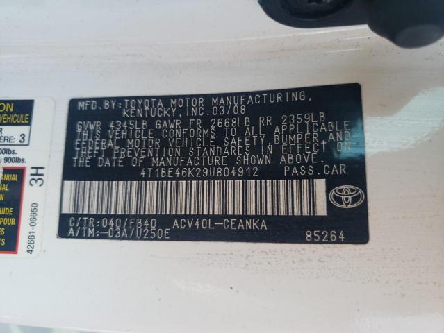 Photo 11 VIN: 4T1BE46K29U804912 - TOYOTA CAMRY BASE 