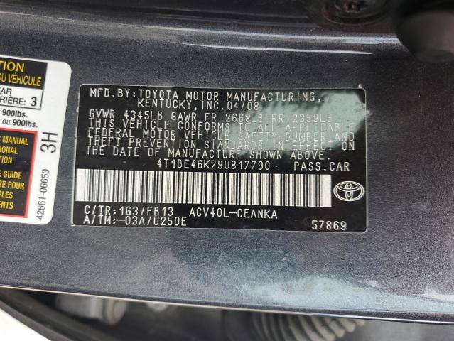 Photo 11 VIN: 4T1BE46K29U817790 - TOYOTA CAMRY 