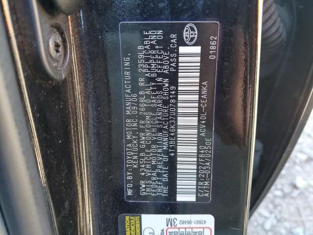 Photo 11 VIN: 4T1BE46K37U078149 - TOYOTA CAMRY CE 