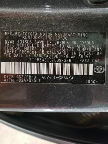 Photo 12 VIN: 4T1BE46K37U087336 - TOYOTA CAMRY 