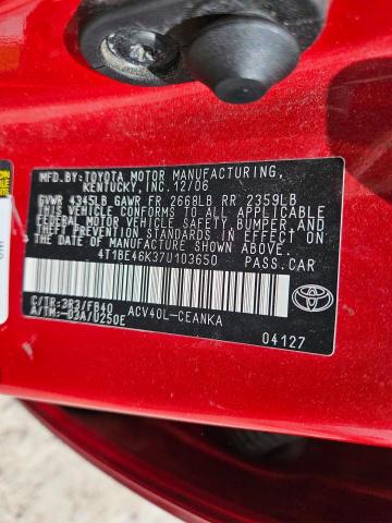 Photo 11 VIN: 4T1BE46K37U103650 - TOYOTA CAMRY 