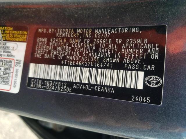 Photo 11 VIN: 4T1BE46K37U164741 - TOYOTA CAMRY 