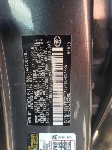 Photo 11 VIN: 4T1BE46K37U679979 - TOYOTA CAMRY 