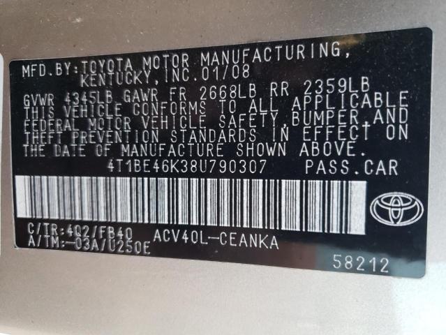 Photo 11 VIN: 4T1BE46K38U790307 - TOYOTA CAMRY CE 