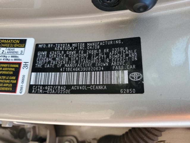 Photo 11 VIN: 4T1BE46K39U820634 - TOYOTA CAMRY 