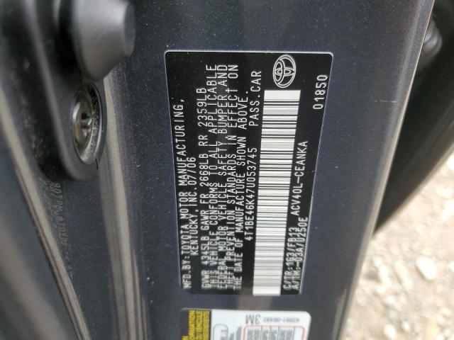 Photo 11 VIN: 4T1BE46K47U053745 - TOYOTA CAMRY CE 