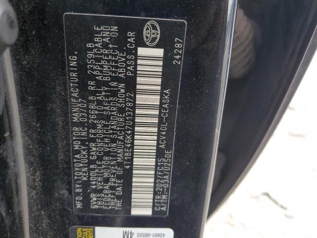 Photo 11 VIN: 4T1BE46K47U137872 - TOYOTA CAMRY CE 