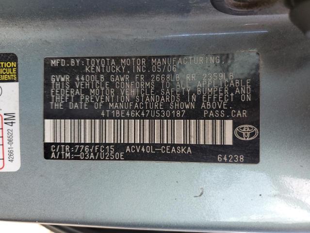 Photo 11 VIN: 4T1BE46K47U530187 - TOYOTA CAMRY CE 