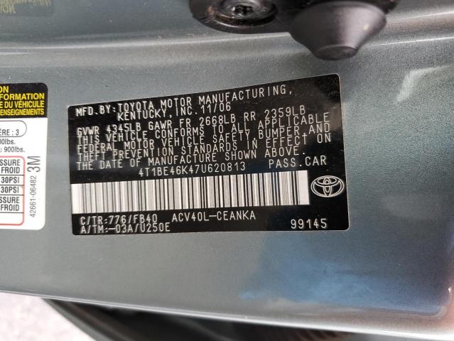 Photo 11 VIN: 4T1BE46K47U620813 - TOYOTA CAMRY 