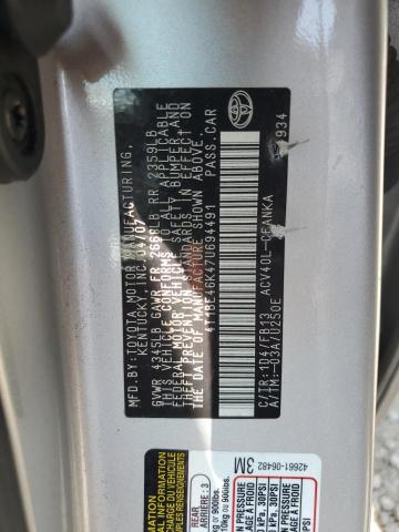 Photo 11 VIN: 4T1BE46K47U694491 - TOYOTA CAMRY 