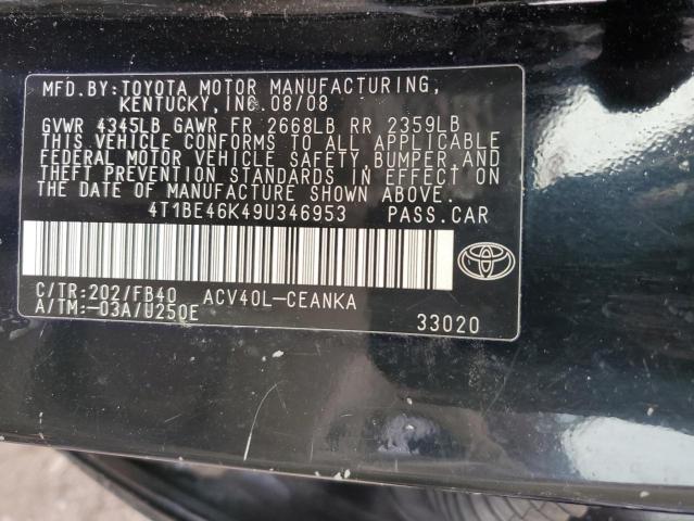 Photo 11 VIN: 4T1BE46K49U346953 - TOYOTA CAMRY BASE 