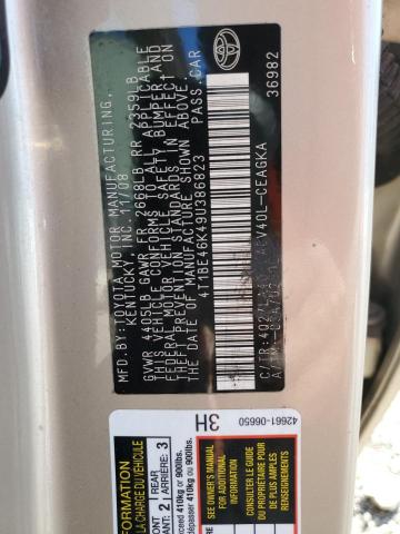 Photo 11 VIN: 4T1BE46K49U386823 - TOYOTA CAMRY BASE 