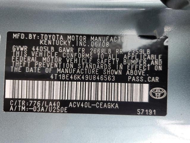 Photo 12 VIN: 4T1BE46K49U846563 - TOYOTA CAMRY 