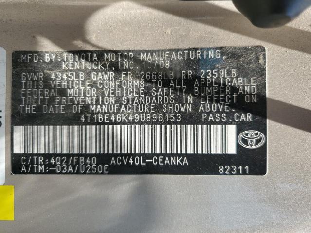 Photo 11 VIN: 4T1BE46K49U896153 - TOYOTA CAMRY BASE 