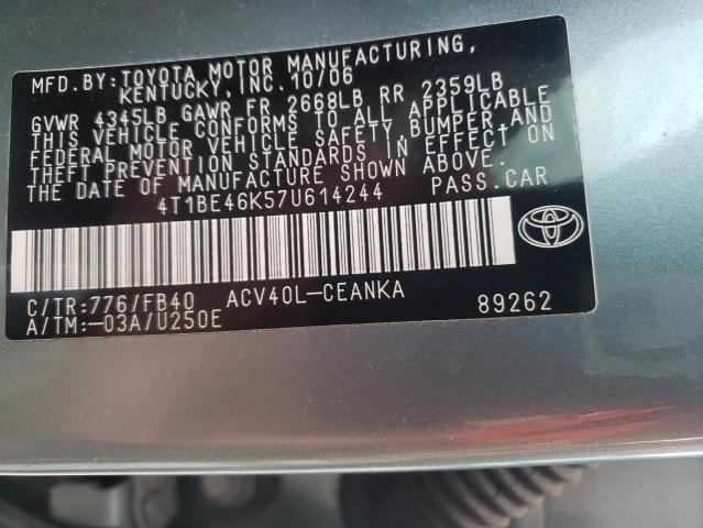 Photo 11 VIN: 4T1BE46K57U614244 - TOYOTA CAMRY 