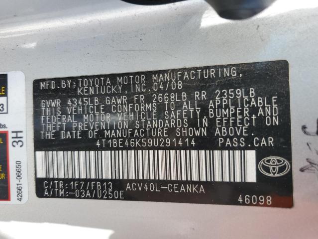 Photo 11 VIN: 4T1BE46K59U291414 - TOYOTA CAMRY 