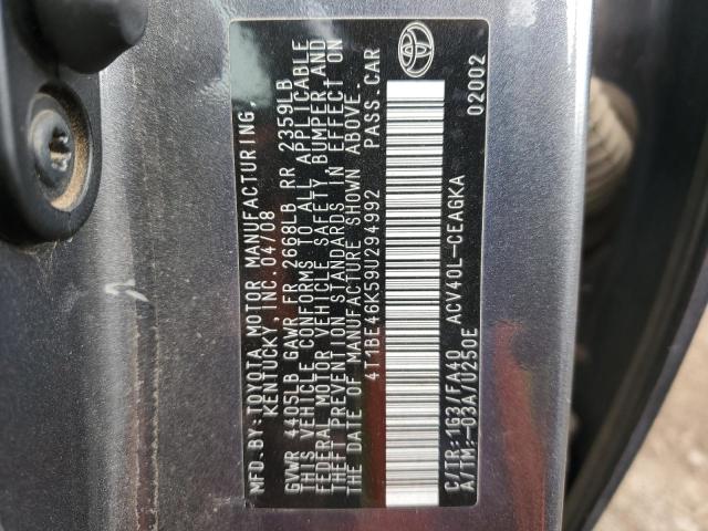 Photo 11 VIN: 4T1BE46K59U294992 - TOYOTA CAMRY BASE 