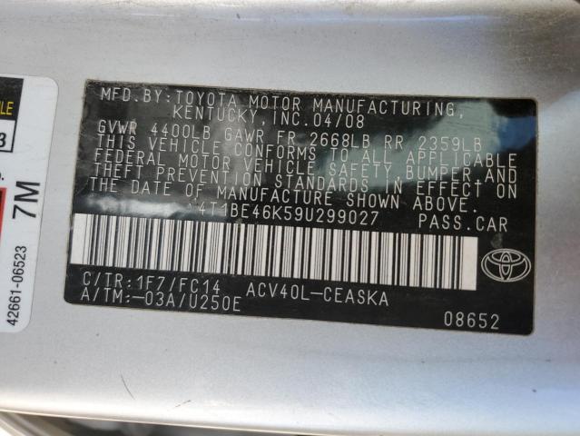 Photo 11 VIN: 4T1BE46K59U299027 - TOYOTA CAMRY BASE 