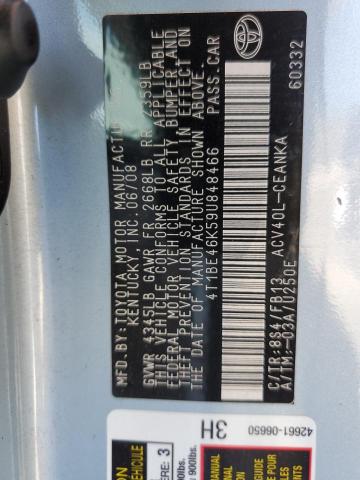 Photo 11 VIN: 4T1BE46K59U848466 - TOYOTA CAMRY BASE 