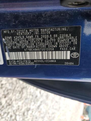 Photo 11 VIN: 4T1BE46K67U013358 - TOYOTA CAMRY CE 