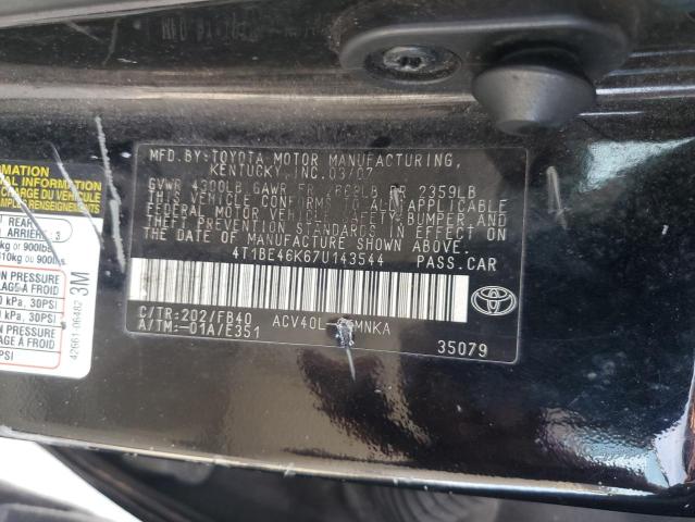 Photo 11 VIN: 4T1BE46K67U143544 - TOYOTA CAMRY CE 