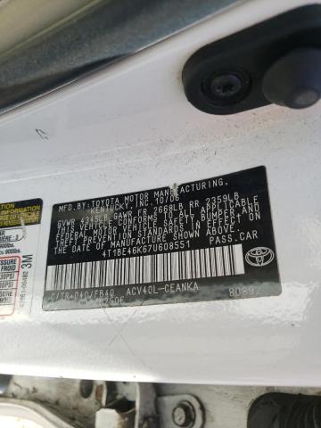 Photo 11 VIN: 4T1BE46K67U608551 - TOYOTA CAMRY 