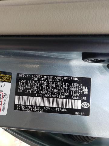 Photo 9 VIN: 4T1BE46K67U672895 - TOYOTA CAMRY CE 