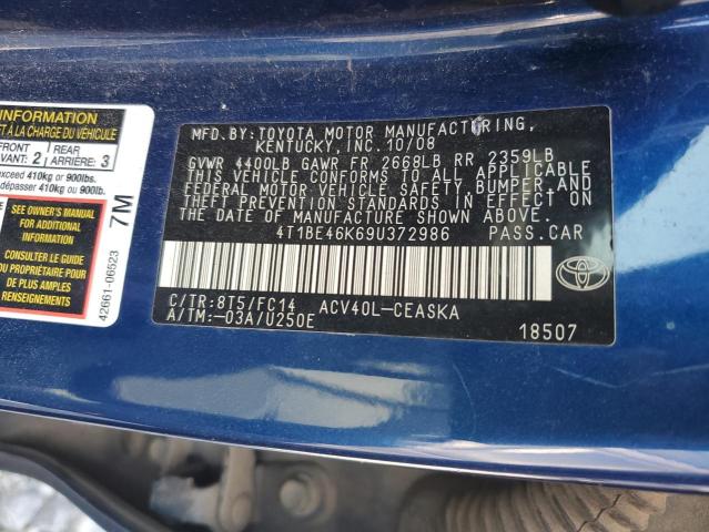 Photo 11 VIN: 4T1BE46K69U372986 - TOYOTA CAMRY BASE 