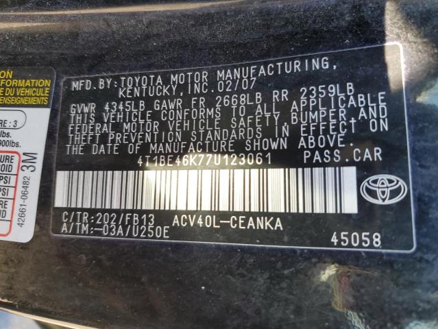 Photo 11 VIN: 4T1BE46K77U123061 - TOYOTA CAMRY 