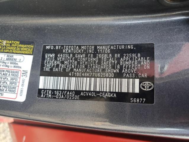 Photo 11 VIN: 4T1BE46K77U625830 - TOYOTA CAMRY 