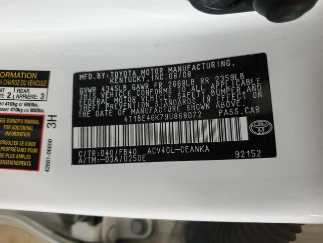 Photo 11 VIN: 4T1BE46K79U868072 - TOYOTA CAMRY 