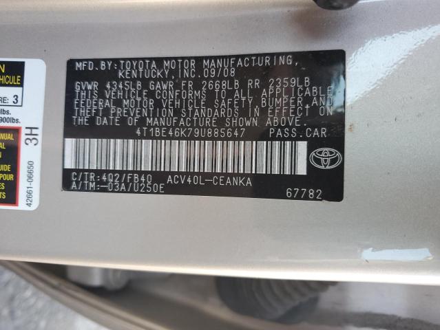 Photo 11 VIN: 4T1BE46K79U885647 - TOYOTA CAMRY BASE 