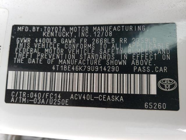 Photo 11 VIN: 4T1BE46K79U914290 - TOYOTA CAMRY 