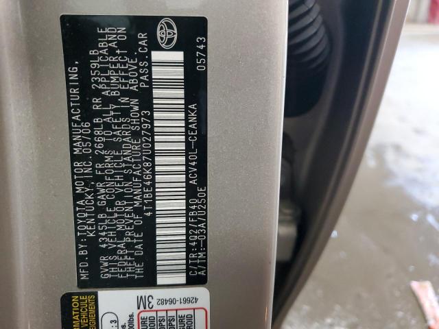 Photo 12 VIN: 4T1BE46K87U027973 - TOYOTA CAMRY LE A 