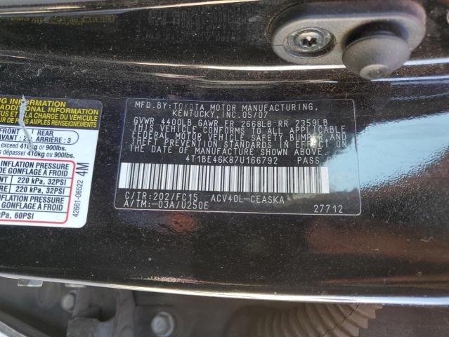 Photo 11 VIN: 4T1BE46K87U166792 - TOYOTA CAMRY 