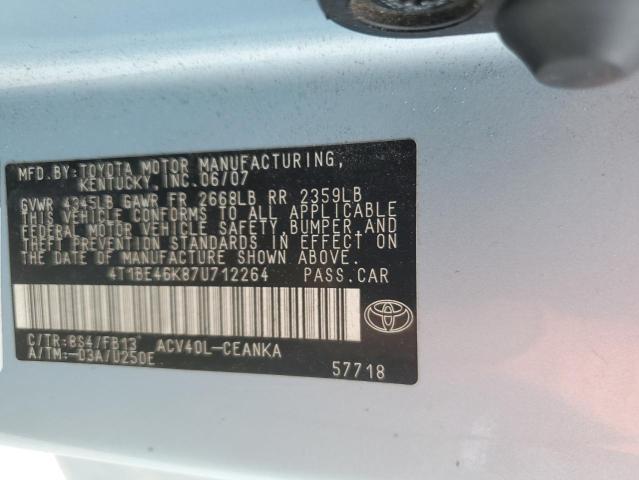 Photo 11 VIN: 4T1BE46K87U712264 - TOYOTA CAMRY 