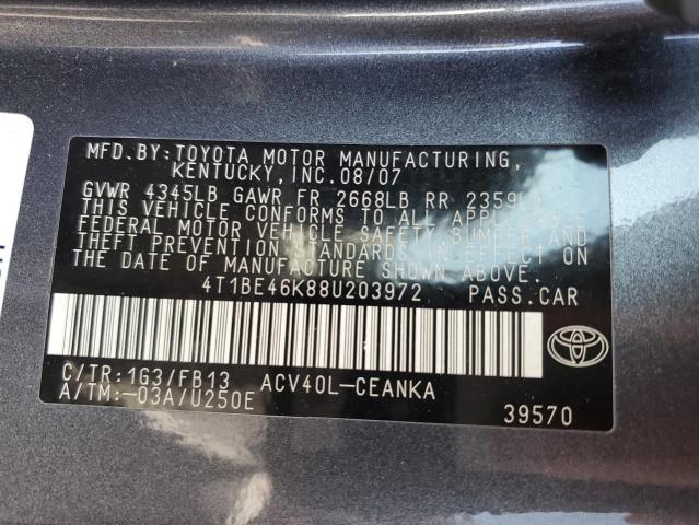 Photo 12 VIN: 4T1BE46K88U203972 - TOYOTA CAMRY 