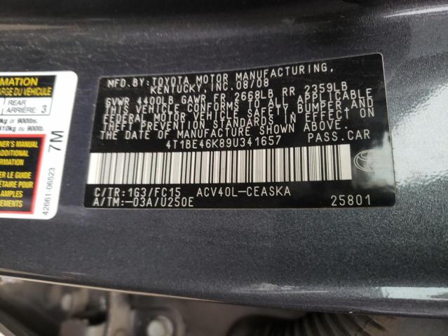 Photo 11 VIN: 4T1BE46K89U341657 - TOYOTA CAMRY 