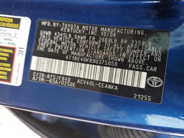 Photo 12 VIN: 4T1BE46K89U375050 - TOYOTA CAMRY BASE 