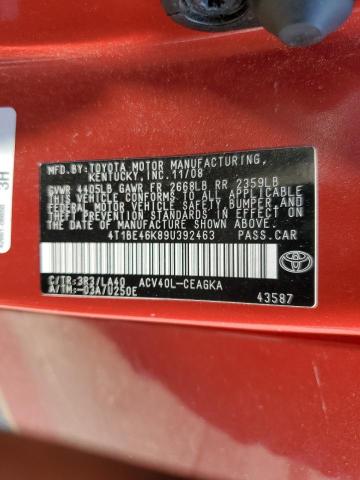 Photo 11 VIN: 4T1BE46K89U392463 - TOYOTA CAMRY BASE 