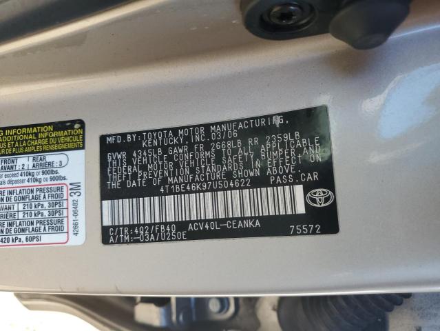 Photo 11 VIN: 4T1BE46K97U504622 - TOYOTA CAMRY CE 