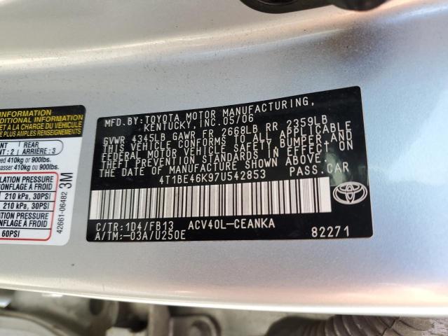 Photo 11 VIN: 4T1BE46K97U542853 - TOYOTA CAMRY 