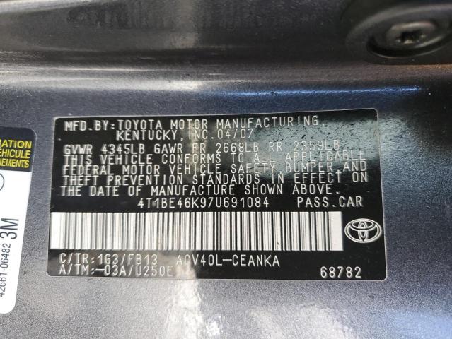 Photo 11 VIN: 4T1BE46K97U691084 - TOYOTA CAMRY CE 