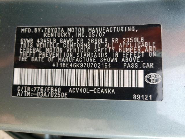 Photo 11 VIN: 4T1BE46K97U702164 - TOYOTA CAMRY 