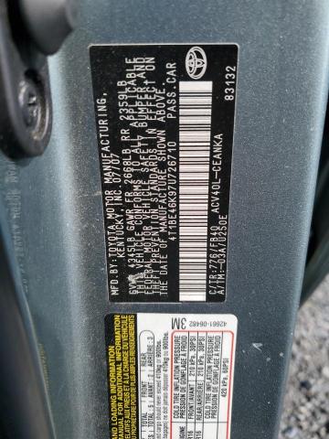 Photo 11 VIN: 4T1BE46K97U726710 - TOYOTA CAMRY 