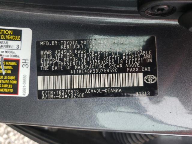 Photo 9 VIN: 4T1BE46K98U756520 - TOYOTA CAMRY CE 