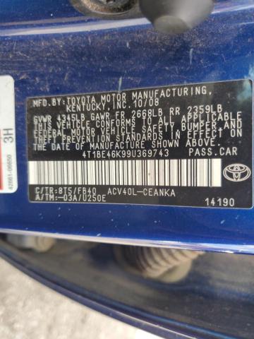 Photo 11 VIN: 4T1BE46K99U369743 - TOYOTA CAMRY 